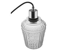 Ledvance Vintage Edition 1906 - Lámpara de techo con casquillo E27, cristal gris ahumado, sin bombilla, tarro colgante tallado