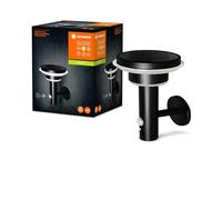 LEDVANCE Wandleuchte für Aussenanwendung | ENDURA STYLE | Solar Sensor WALL Double Circle | warmweiss | 6W | Schwarz