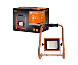 LEDVANCE Worklight LED recargable - Foco de construcción LED de 110° 10W con 4 horas de duración de la batería, 800 lúmenes, 4000 K blanco frío, IP 44, cabezal de lámpara orientable