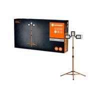 LEDVANCE Worklight LED Tripod - faro de trabajo con trípode, foco central de 30W y dos focos recargables desmontables de 5W, IP54, 3280 lúmenes, 4000K blanco frío, ángulo de rotación 360°
