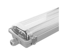 Ledvion - 1 pieza, pantalla estanca, 60cm, IP65, 9W, 100 lm/W, Blanco frío, 6500K, para 2 tubos LED, lámpara de techo para garaje, de bodega, tubo led, almacén