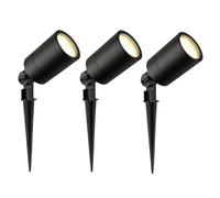 Ledvion - 3X Focos LED de Jardín, 4000K, Negro, 5W, IP65, Incl. Conexión Rápida