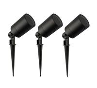 Ledvion - 3X Focos LED de Jardín, Casquillo GU10, Negro, 5W, IP65, Incl. Conexión Rápida