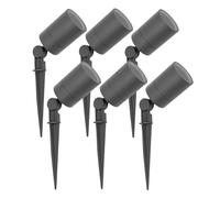 Ledvion - 6X Focos LED de Jardín, Aluminio Antracita, IP65, 5W, Casquillo GU10, 1M de Cable, Foco LED, Spots de Jardín