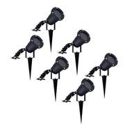 Ledvion - 6X Focos LED de Jardín, Aluminio, IP65, 5W, Casquillo GU10, 1M de Cable, Foco LED, Spots de Jardín