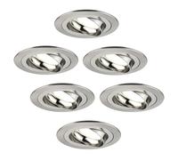 Ledvion - 6X Focos LED Empotrados Tokyo, Acero Inoxidable, Regulables, 3W, 4000K, Ø92 mm, Redondo, 2 Años de Garantía