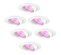 Ledvion - 6X Focos LED Inteligentes Empotrados Amsterdam, Blanco, Regulables, Redondos, RGBWW, 2 Años de Garantía