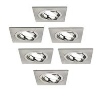 Ledvion - 6X LED Downlights Sevilla, Regulables, 3W, 6500K, Ø92 mm, Acero Inoxidable, 2 Años de Garantía