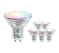 Ledvion - 6X Spot LED GU10 Smart CCT, 2700-6500K, 5W, 345 Lúmenes, Regulable, Iluminación WLAN, Luz Wifi, Alexa & Google Home