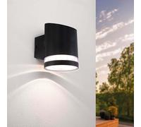 Ledvion - Applique Solare LED da Parete, 3000K, IP44, Negra, Elara, Lámpara Exterior, Luz Ambiental, Iluminación de Jardín