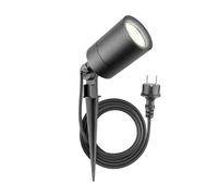 Ledvion - Foco Empotrable de Suelo, Antracita, IP65, Casquillo GU10, 2M de Cable Incl. Enchufe, Foco LED de Jardín