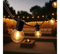 Ledvion Guirnalda LED 16,5m IP54 9W blanco cálido para exterior | Para entrada terraza fachada o jardín pensado claramente para uso exterior