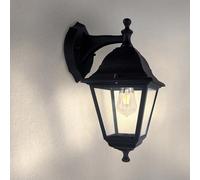 Ledvion - Lámpara de Pared LED, Casquillo E27, IP44, Negra y Clásica, Vela S, Aluminio, Lámpara Exterior, Iluminación de Jardín