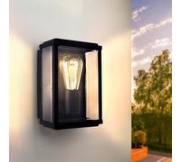 Ledvion - Lámpara de Pared LED, Casquillo E27, Negra, Lyra, Lámpara Exterior, Lámpara de Pared Interior, Iluminación de Jardín