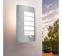 Ledvion - Lámpara de Pared LED con Sensor, Casquillo E27, IP44, Gris, Lámpara Exterior, Iluminación Exterior