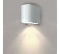 Ledvion - Lámpara de Pared LED Sacramento, GU10 Descendente, IP54, Blanca y Redonda, Lámpara Exterior, Iluminación Exterior