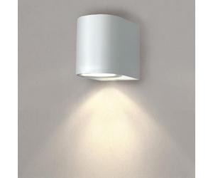 Ledvion - Lámpara de Pared LED Sacramento, GU10 Descendente, IP54, Blanca y Redonda, Lámpara Exterior, Iluminación Exterior