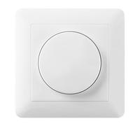 Ledvion - Placa de cobertura de atenuación blanca, Placa de cobertura de LED, para atenuadores, placa de cobertura de atenuación, incluye botón giratorio, placa de cobertura de atenuación blanca