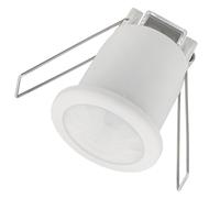 Ledvion - Sensor de Movimiento Blanco, Empotrable, con Interruptor Crepuscular, Montaje en Techo, IP20, Control de Luz 360°, Alcance de 8m, Sensor de Luz Incorporado