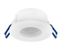 Ledvion - Sensor de Movimiento Blanco, Empotrable, con Interruptor Crepuscular, Montaje en Techo, IP65, Control de Luz 360°, Alcance de 8m, Sensor de Luz Incorporado