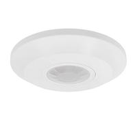 Ledvion - Sensor de Movimiento Blanco, Superficie, con Interruptor Crepuscular, Montaje en Techo, IP20, Control de Luz 360°, Alcance de 8m, Sensor de Luz Incorporado