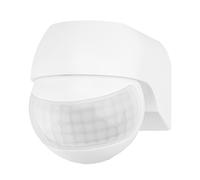 Ledvion - Sensor de Movimiento Blanco, Superficie, con Interruptor Crepuscular, Montaje en Techo, IP44, Control de Luz 180°, Alcance de 12m, Sensor de Luz Incorporado