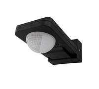 Ledvion - Sensor de Movimiento Negro, Superficie, con Interruptor Crepuscular, Montaje en Techo, IP65, Control de Luz 360°, Alcance de 20m, Sensor de Luz Incorporado
