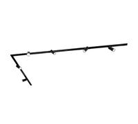 Ledvion - Sistema de rieles iluminacion, 3m, Carril Monofasico, 4,9W, Negro, RGB, 6x Foco de techo Orientable GU10, Lampara techo, plafon led techo cocina, luces led, focos led interior techo