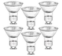 LedWekei Bombillas halógenas Gu10, 220v halógena gu10 50w, bombillas de luz blanca cálida regulables 2700K (paquete de 6)