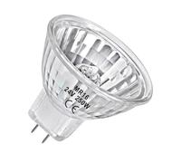 LedWekei Bombillas halógenas Gu5.3, bombilla halógena mr16 de 24 V, 250 W, bombillas de luz blanca cálida regulables de 2700 K (copa reflectora de rejilla, 1 paquete)