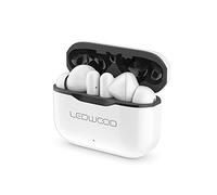 Ledwood Capella - Auriculares inalámbricos estéreo Bluetooth 5.2 - Intra aurícula - Táctil - Super Bass - Asistente de Voz - Compatible con iOS/Android (Blanco/Negro)