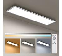 LEDYA Panel Led Regulable, Panel de Techo Rectangular LIGHTNUM Con FuncióN De Memoria, 2700k-6500k LáMpara de Techo De Luz Natural Blanca CáLida, 100x25cm