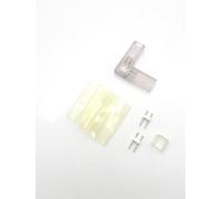 LEDZEIT - Profi Serie - Conector L, PVC transparente. SOLO para el tira LED indicado en esta página, NO compatible con manguera de luces Led y LED Neón flexible