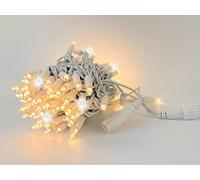 LEDZEIT - Profi Serie - Guirnalda de Luces LED, Cadena de extensión sin Enchufe, 10m, 100 LED Blanco Cálido, 1 Flash Led por cada 10, Prolongable, IP67, para Casa, Jardín, Balcón