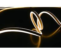 LEDZEIT- Profi Serie - Tira de luz LED neón flexible, exterior e interior, 5m, blanco cálido, 230V, 120LED/m, impermeable IP65, regulable, se puede acortar. Jardín, decoración, bricolaje, cinta LED