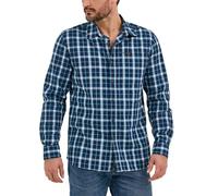 Lee All Purpose Classic Fit - Camiseta de Manga Larga para Hombre con Cuello Abotonado, Rivet Navy Plaid, M