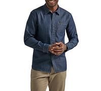 Lee All Purpose Classic Fit Long Sleeve Shirt Camisa Abotonada, Denim Rinse Wash, M Hombres