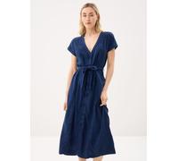 Lee Belted Midi Dress L Azul
