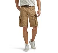 Lee - Bermudas Dungarees Wyoming para Hombre, con cinturón y Bolsillos - Marrón - 52 cm