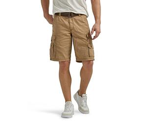Lee - Bermudas Dungarees Wyoming para Hombre, con cinturón y Bolsillos - Marrón - 52 cm