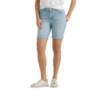 Lee Bermudas legendarias de Mezclilla enrollada Pantalones Cortos de Jean, Brillante ardiente, 42 para Mujer