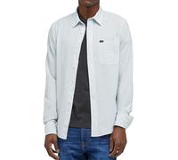 Lee - Camisa De Lino Para Hombre Regular Fit Azul Claro