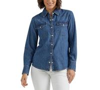 Lee Camisa Legendary de Corte Entallado para Mujer, Suelo Discreto, M