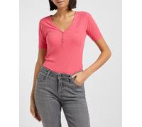 Lee Camiseta para Mujer SS Henley, Lino, L