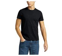 Lee Twin Pack Crew, Camisetas para Hombre, Negro, XL
