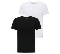 Lee Twin Pack Crew, Camisetas para Hombre, Blanco/Negro, 4XL