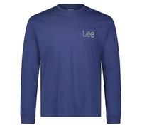 Lee Camiseta LS Wobbly Logo tee para Hombre, Moodindigo, L