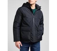 Lee Hooded Short Puffer Chaqueta, Negro, L Hombres
