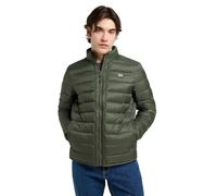 Lee Chaqueta para hombre Stand Collar Puffer, Olive Gray, M