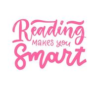 Lee citas que te hagan inteligente, inspirador y motivador. Pegatinas artísticas de vinilo 50.4x73.6cm Incluye kit de película de transferencia Rosa